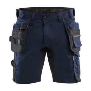 1752 2-way Stretch Short met Holsterzakken Donker Marineblauw/Zwart